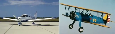 Pilot Handbook of Aeronautical Knowledge, Monoplane (left) and Biplane (right)