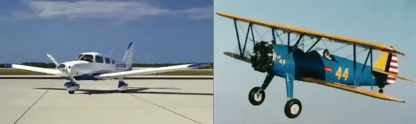 Pilot Handbook of Aeronautical Knowledge, Monoplane (left) and Biplane (right)