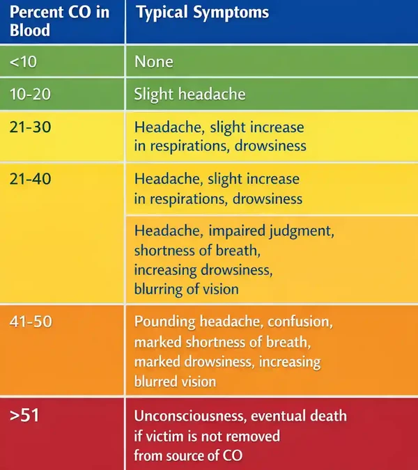 Carbon Monoxide Symptoms
