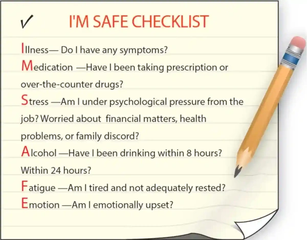 Aviation Instructor's Handbook, IM SAFE Checklist