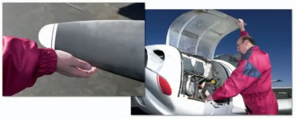 Airplane Flying Handbook, Check the Propeller and Inside the Cowling
