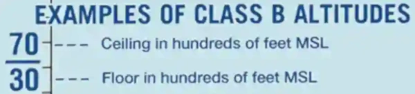 Examples of Class Bravo Altitudes