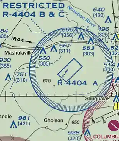 Restricted Airspace (Sectional Chart)