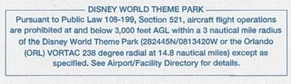 Disney World TFR Airspace