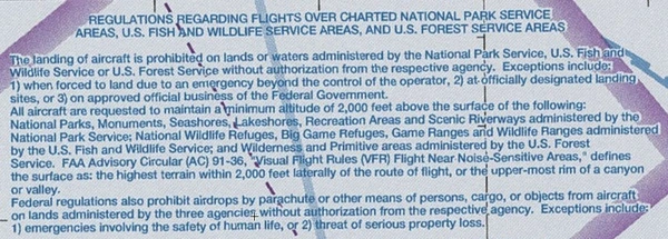 Sectional Chart Disclaimer