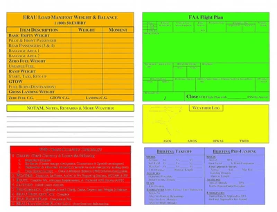 Embry-Riddle Aeronautical University (ERAU) Flight Log Side 2