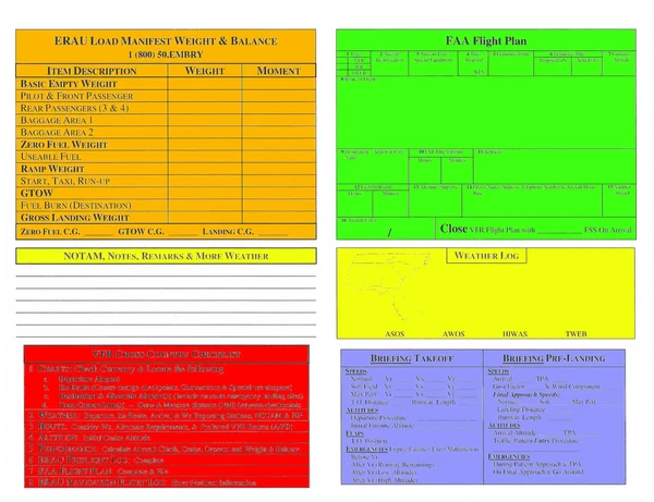Embry-Riddle Aeronautical University (ERAU) Flight Log Side 2