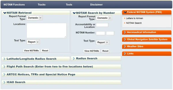 FAA NOTAM Search